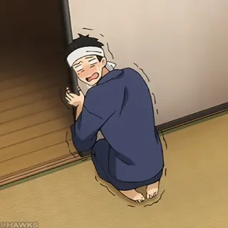 🎏 animé, effrayé(e), pleurer, seinen, accroupi(e) telegram sticker