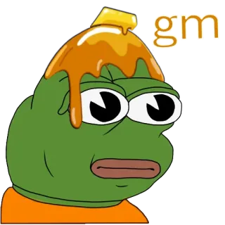 🔔 Pepe the Frog gm pepe, pepe the frog, กบ, มีม, อินเทอร์เน็ตมีม telegram sticker