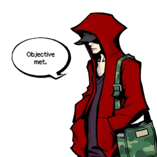 👌 Objective met. anime, manga, objective, hoodie, character telegram sticker