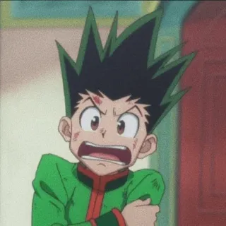 🌿 Gon Freecss Hunter x Hunter Anime, Gon, HunterxHunter, Personnage, En colère telegram sticker