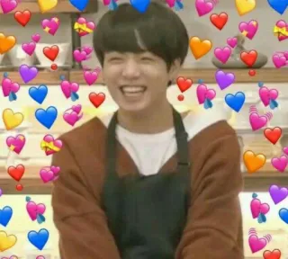❤️ hearts, smile, love, cute, kpop, cheerful telegram sticker