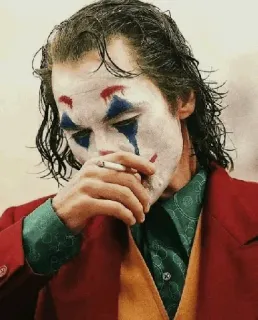 🃏 Joker joker, cigarette, clown, dc comics, villain telegram sticker