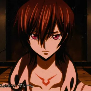 🎭 Lelouch Lamperouge Code Geass labbit グレー。 アニメ, キャラクター, ルルーシュ, コードギアス whatsapp sticker