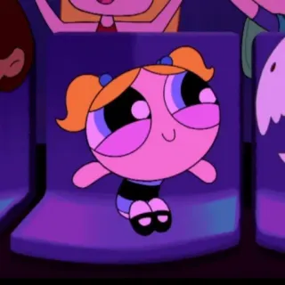 ❄️ Bubbles The Powerpuff Girls Мультфильм, Суперкрошки, Блоссом, Милый, Анимация, Cartoon Network telegram sticker