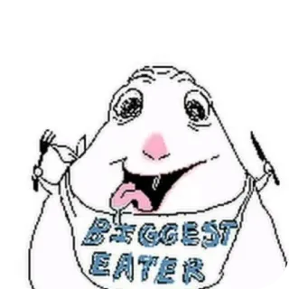👄 Wojak Wojak meme BIGGEST EATER telegram sticker