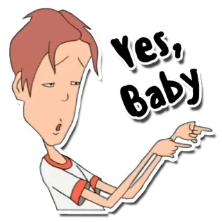 😏 Yes, Baby hoạt hình, nhân vật, vâng em yêu, khẳng định, phê duyệt telegram sticker