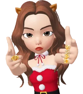 🤟 SWAG Avatar, Dedo do meio, Desenho animado, Natal, Swag, Anéis de ouro, Engraçado, Arte digital telegram sticker