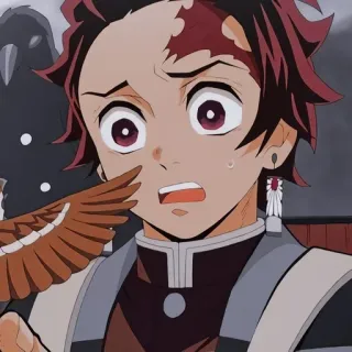 😨 Tanjiro Kamado Demon Slayer anime, demon slayer, tanjiro, kamado, character, manga whatsapp sticker