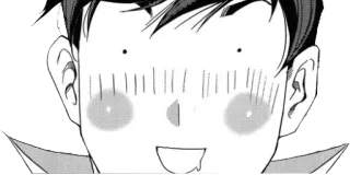 😍 anime, manga, blushing, embarrassed, face whatsapp sticker