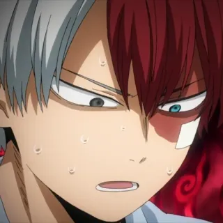😰 Shoto Todoroki My Hero Academia Anime, My Hero Academia, Shoto Todoroki, Manga, Charakter whatsapp sticker