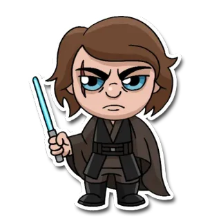 🗡 Anakin Skywalker Star Wars Anakin Skywalker, Gwiezdne Wojny, Jedi, Miecz świetlny, Kreskówka, Sci-fi, Postać filmowa telegram sticker