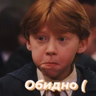 ☹️ Ron Weasley Harry Potter Обидно ( harry potter, ron weasley, upset, sad, disappointed telegram sticker