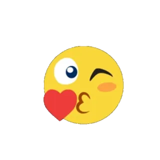 😘 Emoji, Beso, Amor, Corazón, Guiño whatsapp sticker