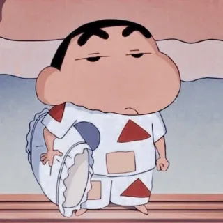 🍠 Shin-chan Crayon Shin-chan Shin-chan, Crayon Shin-chan, Anime, Kartun, Karakter, Mengantuk telegram sticker