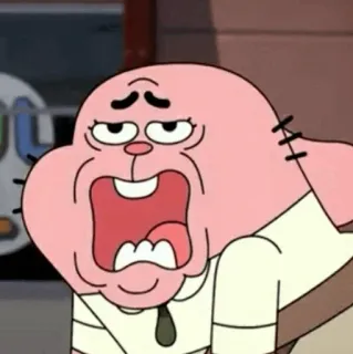😄 Richard Watterson The Amazing World of Gumball cartoon, funny, tv show, animated, pink rabbit, father whatsapp sticker