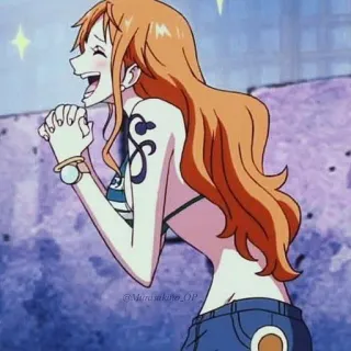 🍊 Nami One Piece Anime, One Piece, Personnage, Nami, Manga, Dessin animé whatsapp sticker