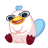😂 милый, птица, мультфильм, счастливый, смешной, животное telegram sticker