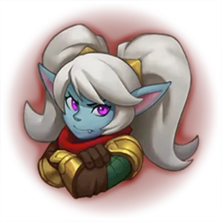 😡 Poppy League of Legends Poppy, League of Legends, emote, sticker, game, character, scowl telegram sticker