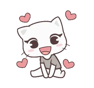 Black & White Kitty • @xxyuji telegram stickers