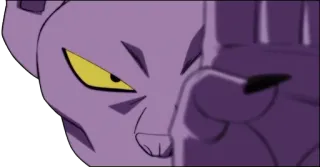☠️ Beerus Dragon Ball Super Anime, Dragon Ball, Dragon Ball Super, Beerus, Gott der Zerstörung, Charakter, Lila Katze telegram sticker