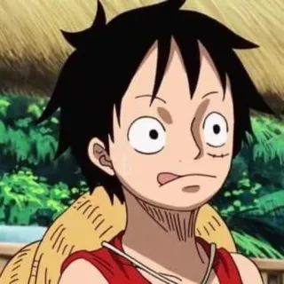 😛 Monkey D. Luffy One Piece luffy, one piece, anime, cartoon, monkey d. luffy, strohhut telegram sticker