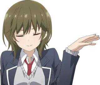 💁‍♀️ Anime, Garota, Uniforme escolar, Fofa, Personagem whatsapp sticker