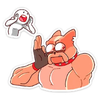 🥺 dessin animé, autocollant, animal, personnages telegram sticker