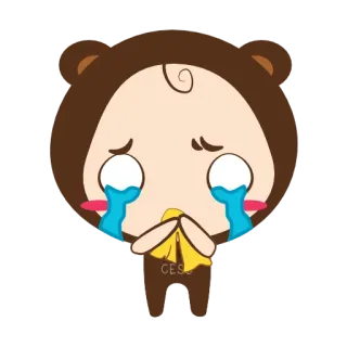 😭 CESO Kreskówka, Smutny, Płaczący, Łzy, Zwierzę, Niedźwiedź telegram sticker
