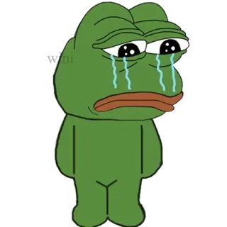 🐸 Pepe the Frog Pepe, 青蛙, 表情包, 网络文化, 伤心, 哭泣 telegram sticker