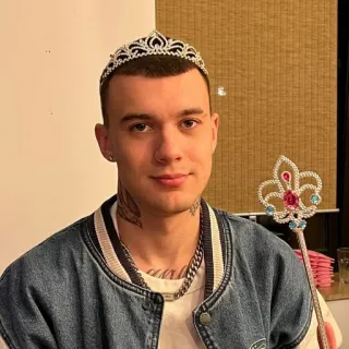 👑 homem, tiara, retrato, pessoa, joias, masculino telegram sticker