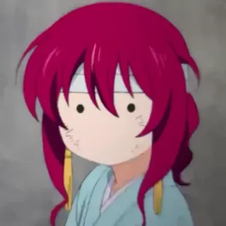 😶 Anime, Dibujos animados, Personaje, Pelo rojo, Manga telegram sticker