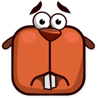 😞 บีเวอร์, สัตว์, การ์ตูน, สติกเกอร์, น่ารัก, สัตว์เลี้ยงลูกด้วยนม telegram sticker