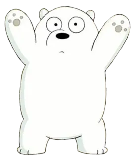 😳 Ice Bear We Bare Bears ice bear, we bare bears, cartoon bear, cute, white bear, bear telegram sticker