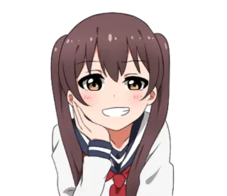 😁 anime, chica, linda, feliz, manga telegram sticker