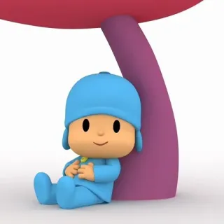 ☀️ Pocoyo мультфильм, персонаж, милый, ребенок, синий telegram sticker