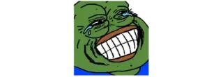 😂 Pepe the Frog Pepe, frog, meme, crying telegram sticker