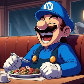 🤣 卡通, 角色, 吃东西, 意大利面, 午餐 telegram sticker