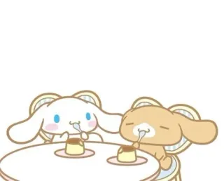 🌟 cinnamoroll, sanrio, pudding, süß, kawaii, dessert telegram sticker