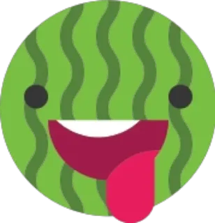 😜 wassermelone, frucht, süß, cartoon, emoji, kawaii whatsapp sticker