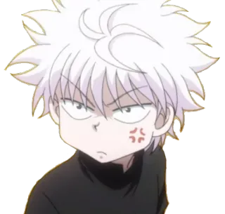 😡 Killua Zoldyck Hunter x Hunter anime, killua, angry, hunter x hunter, sticker, character whatsapp sticker