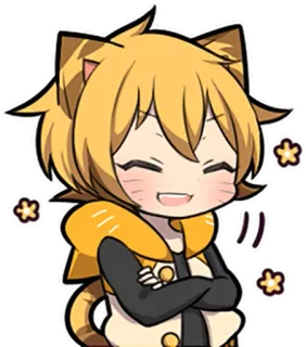 😄 애니메이션, 고양이, 만화, 귀여운, 카와이, 캐릭터, 치비 telegram sticker