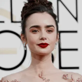 💞 Lily Collins ลิลี คอลลินส์, นักแสดง, คนดัง, ภาพเหมือน, พรมแดง, ฮอลลีวูด telegram sticker