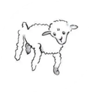 👑 cordero, animal, oveja, granja, lindo telegram sticker