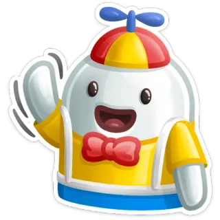 😔 Kartun, Lucu, Ramah, Melambai, Karakter whatsapp sticker