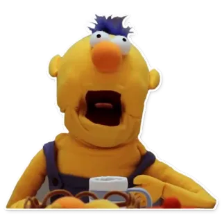 😮 Yellow Guy Don't Hug Me I'm Scared don't hug me i'm scared, dhmis, yellow guy, ホラー, 人形, 人形劇 telegram sticker