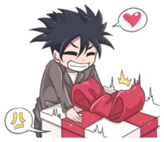 😍 anime, gift, cartoon, character, love, kawaii telegram sticker