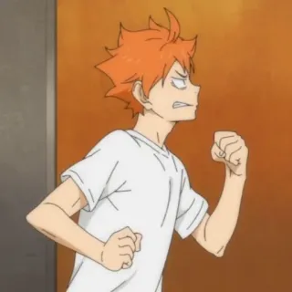 ☀️ Hinata Shoyo Haikyuu!! anime, haikyuu, hinata shoyo, character, manga telegram sticker