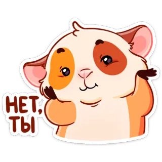 ☺️ НЕТ, ты criceto, carino, animale, adesivo, russo telegram sticker