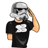 🙏 Stormtrooper Star Wars stormtrooper, star wars, chào, mũ bảo hiểm, khoa học viễn tưởng telegram sticker