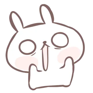 😱 coelho, fofo, dedo do meio, ofensivo telegram sticker
